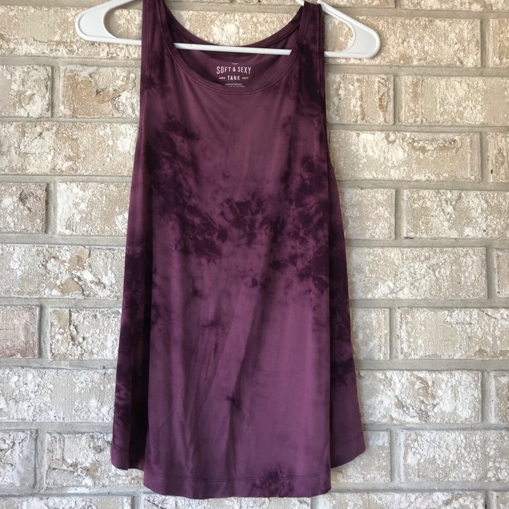 S, purple tie tank top from American Eagle